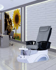 U Spa - White Tub & Pearl Gray Sink with Massage Chair 299-V2 - New Star Spa & Furniture Corp.