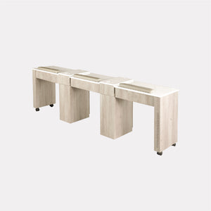 XO Triple Nail Table 96" - New Star Spa & Furniture Corp.