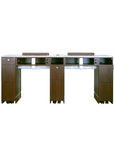 YC Double Nail Table 71 3/4" With Pipe - New Star Spa & Furniture