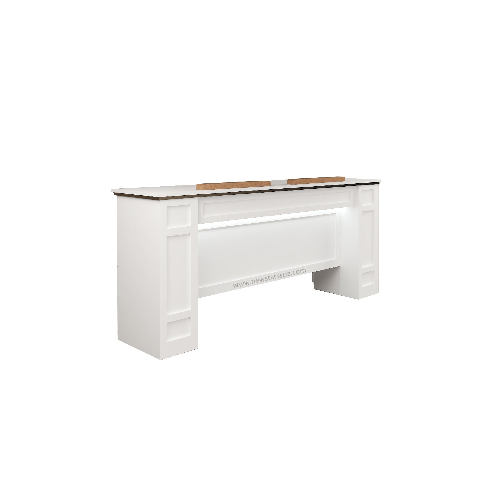BC Double Nail Table (White Color) - New Star Salon Furniture