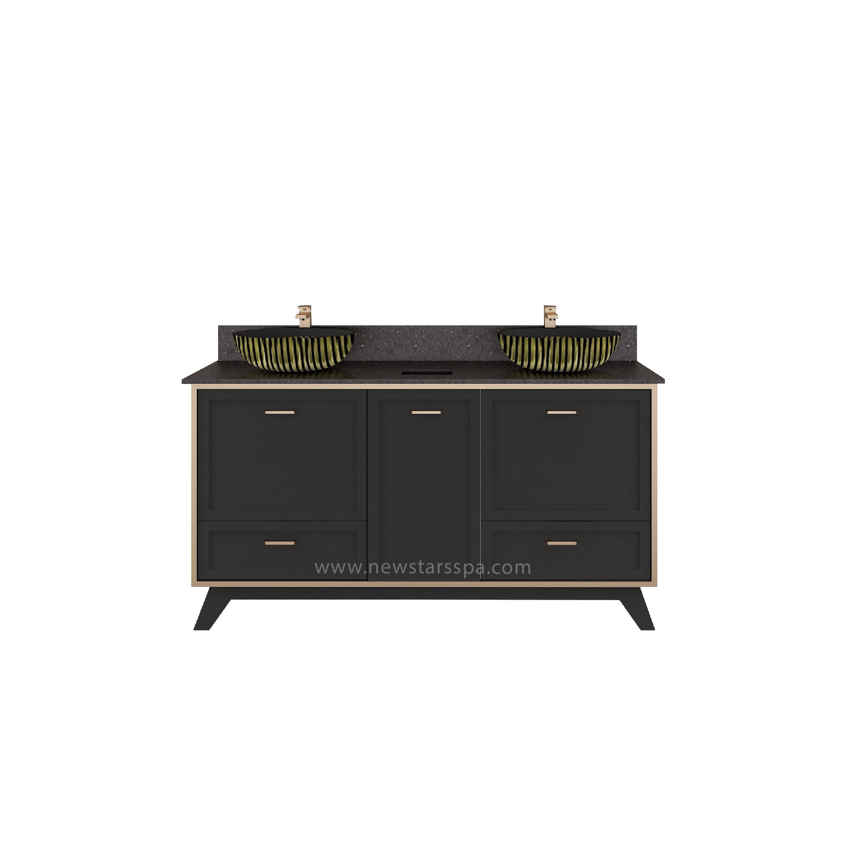 BC Double Sink (Black Color) - New Star Salon Furniture