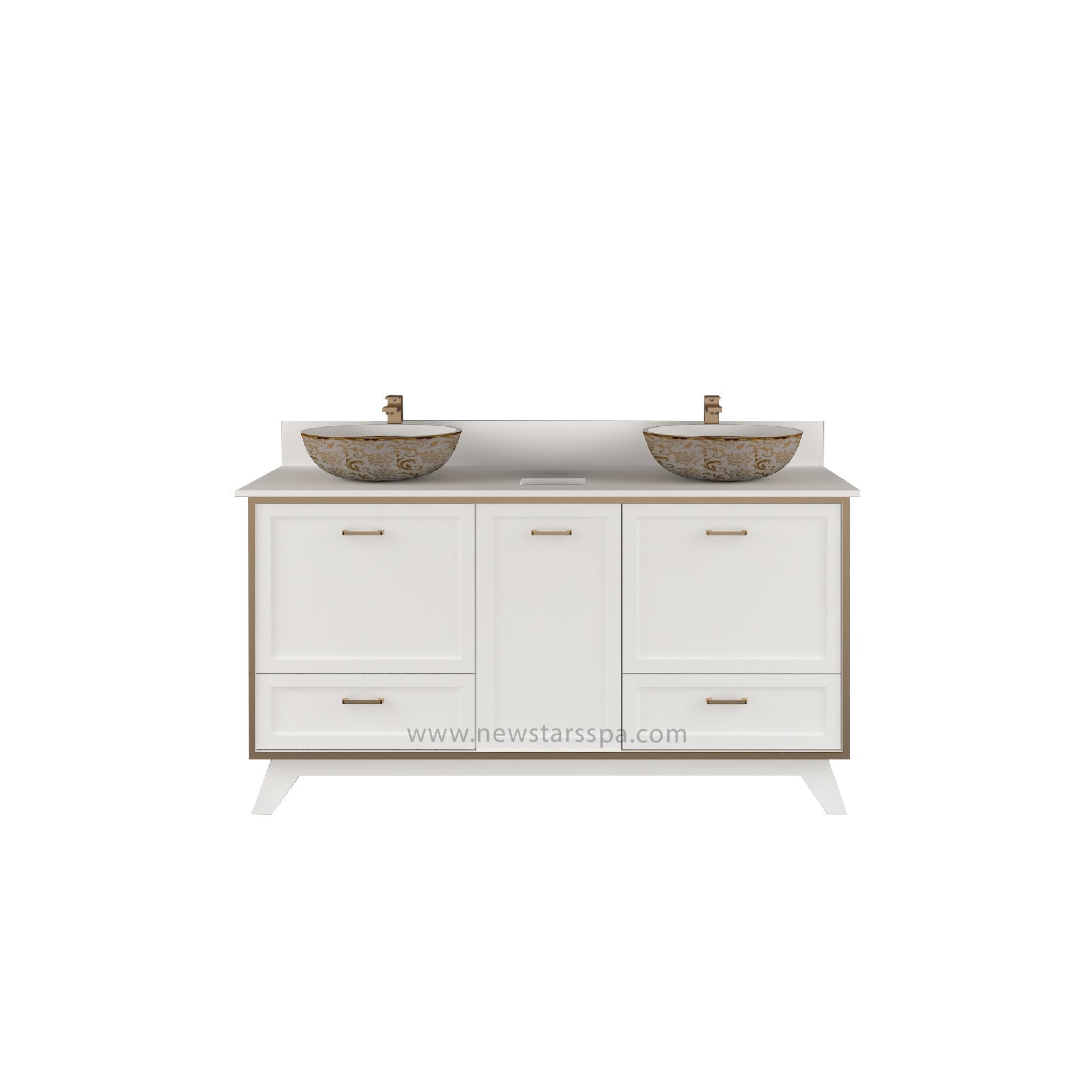 BC Double Sink (White Color) - New Star Salon Furniture