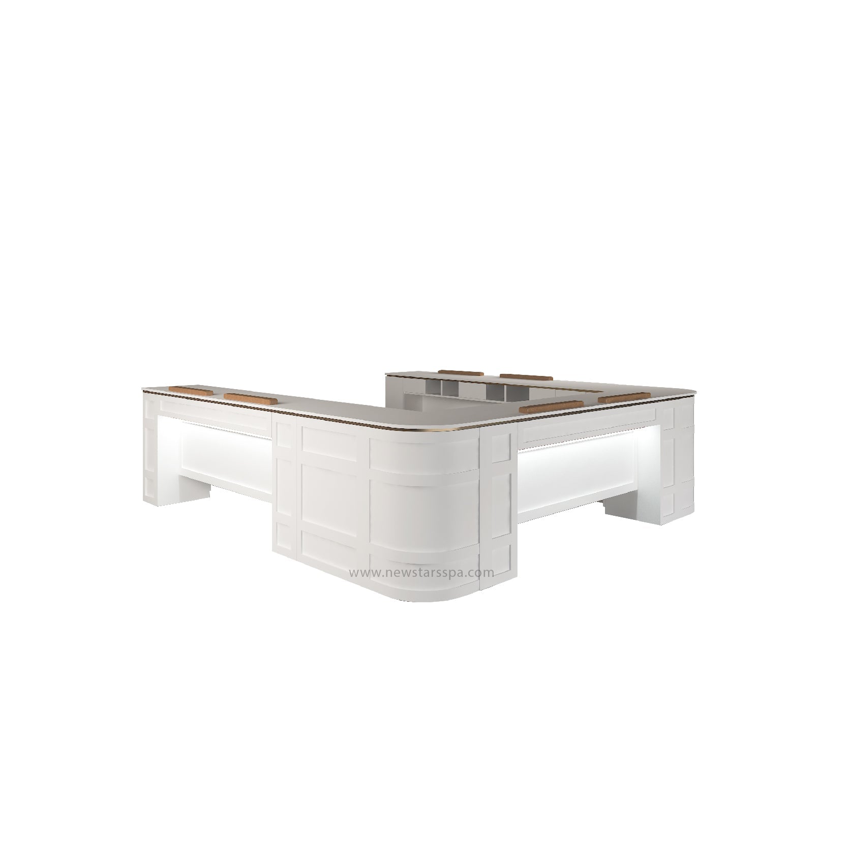 BC Low Bar U (White Color) - New Star Salon Furniture