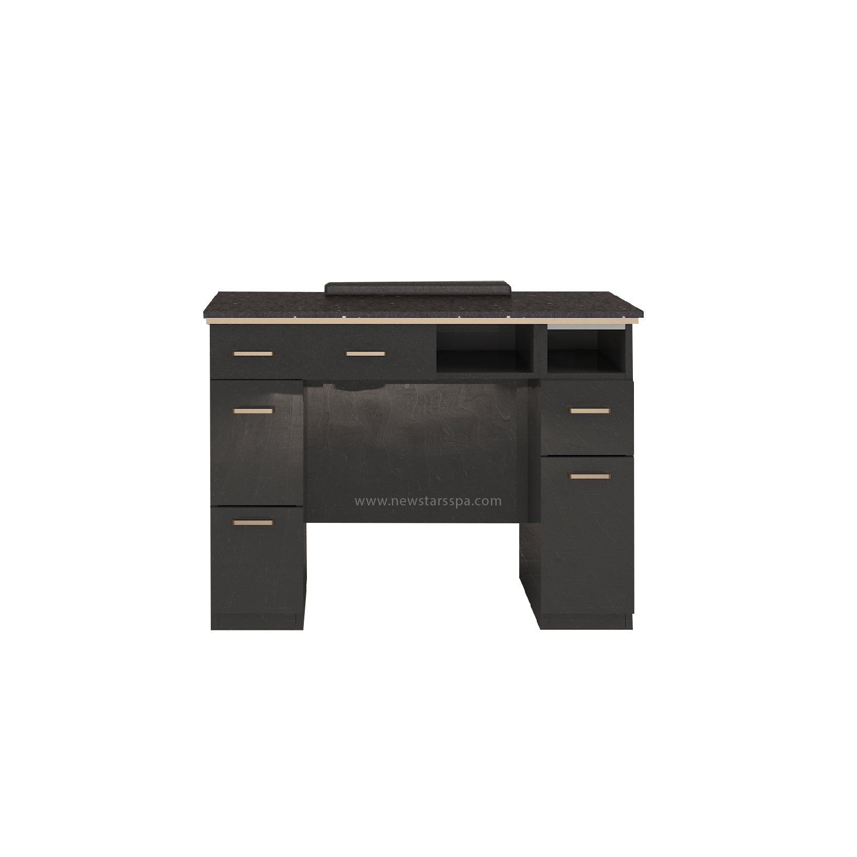 BC Nail Table w/3D Wood (Black Color) - New Star Salon Furniture