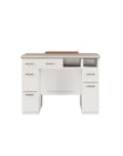BC Nail Table w/3D Wood (White Color) - New Star Salon Furniture