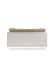 BC Reception 1 w/LED Light w/3D Wood (White Color) - New Star Salon Furniture