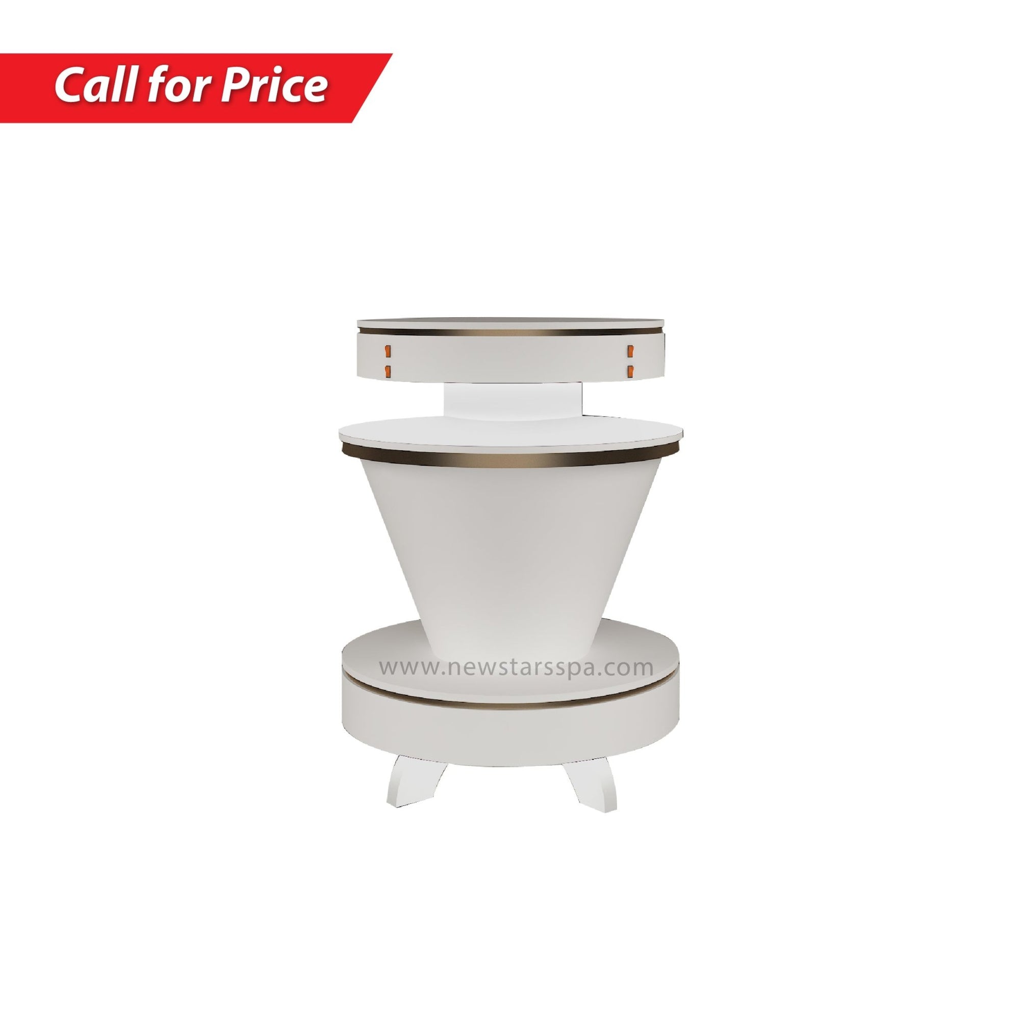 BC Round Nail Dryer (4x4) (White Color) - New Star Salon Furniture