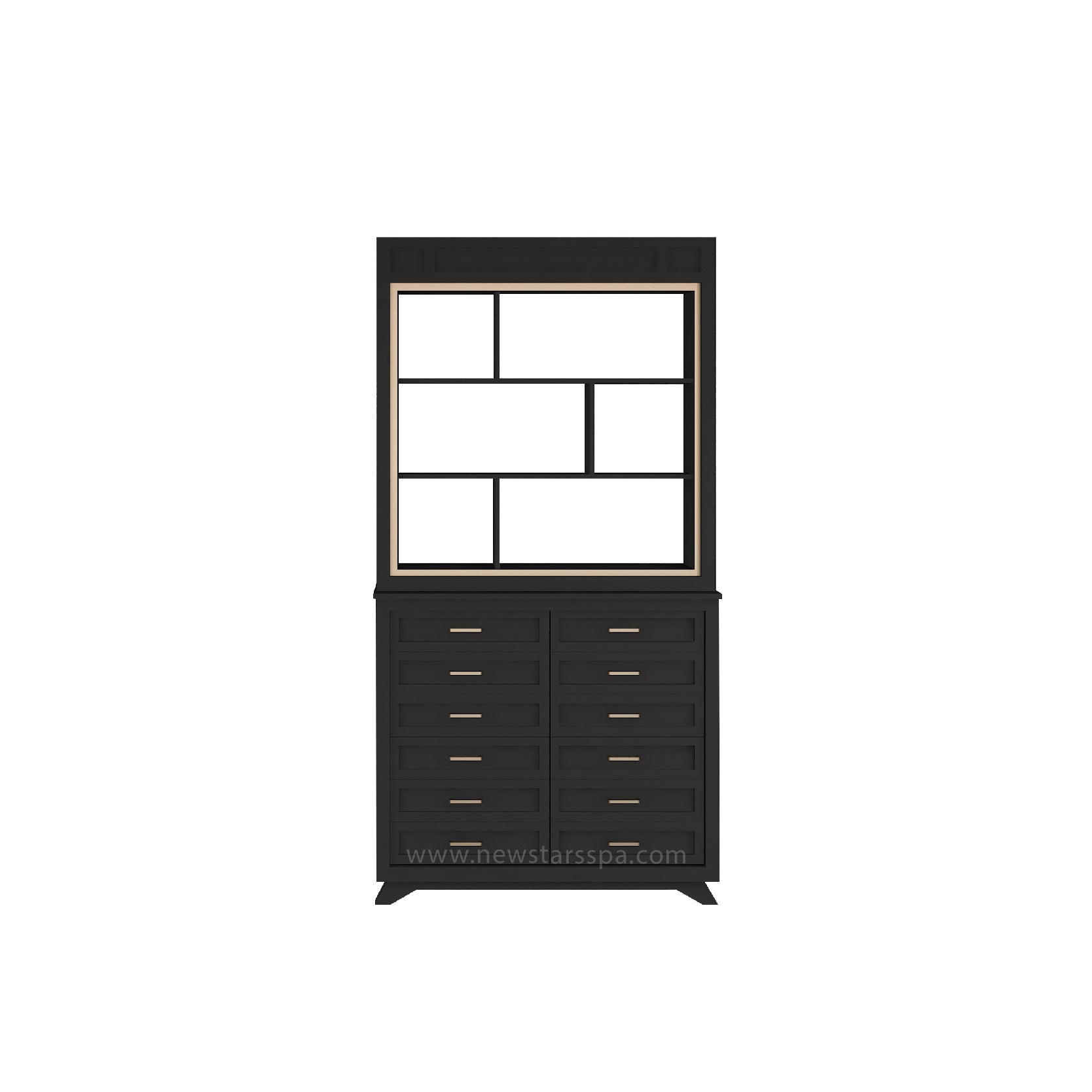 BC Shelf w/Polish Cabinet (Black Color) - New Star Salon Furniture