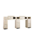 EX Double Nail Table w/Pipe 73" - New Star Salon Furniture