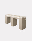 EX Double Nail Table w/Pipe 73" - New Star Salon Furniture