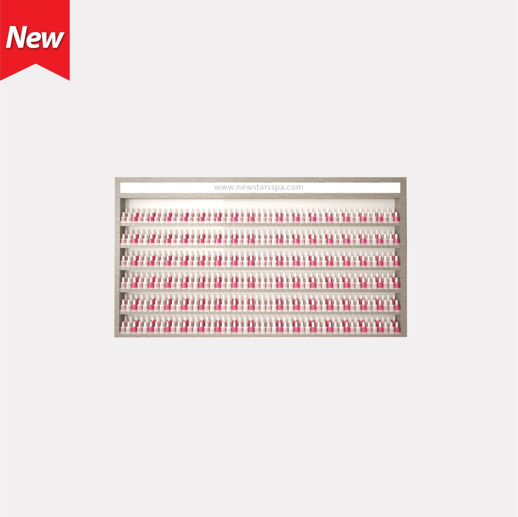 EX Polish Rack 1 with LED - New Star Salon Furniture
