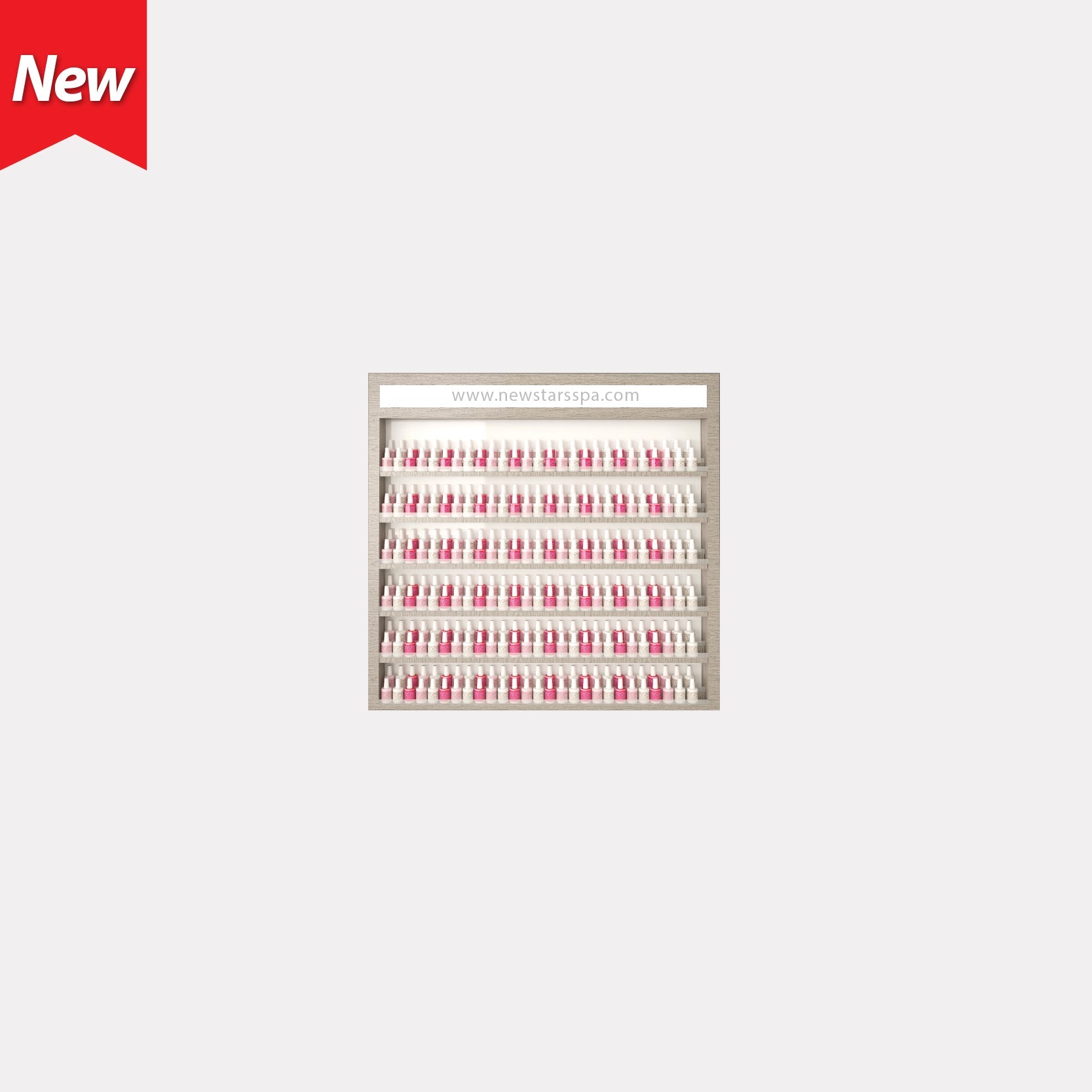 EX Polish Rack 2 with LED - New Star Salon Furniture