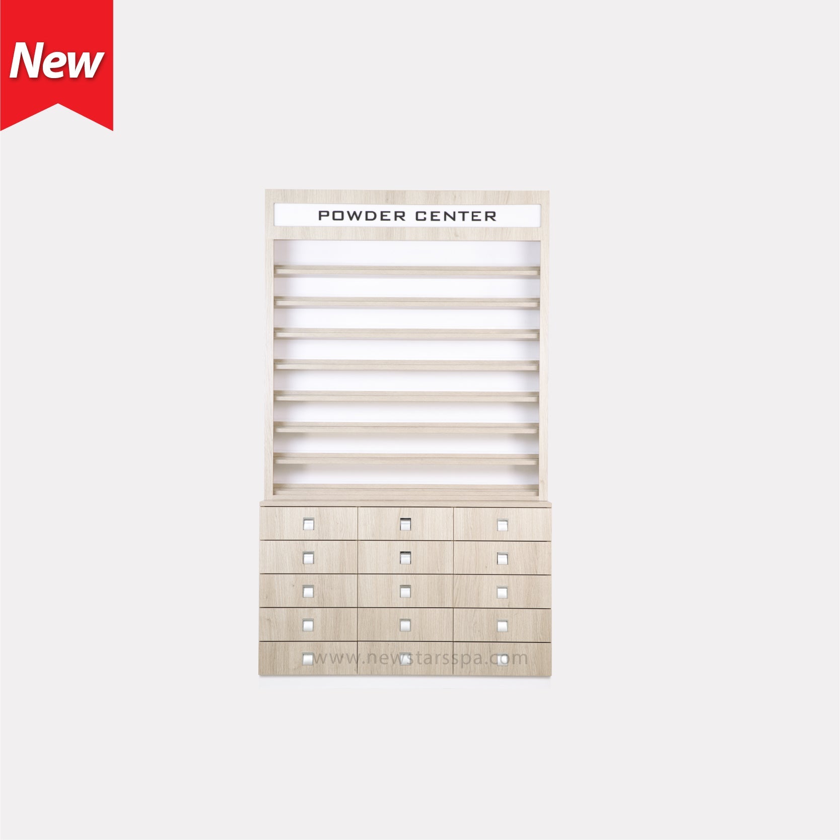 EX Powder Rack w/LED w/Powder Cabinet 48" - New Star Salon Furniture