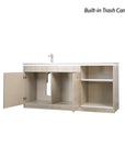 EX Single Sink 1 w/Faucet w/Hot Towel & Sterilizer Cabinet 68" (No Mirror) - New Star Salon Furniture