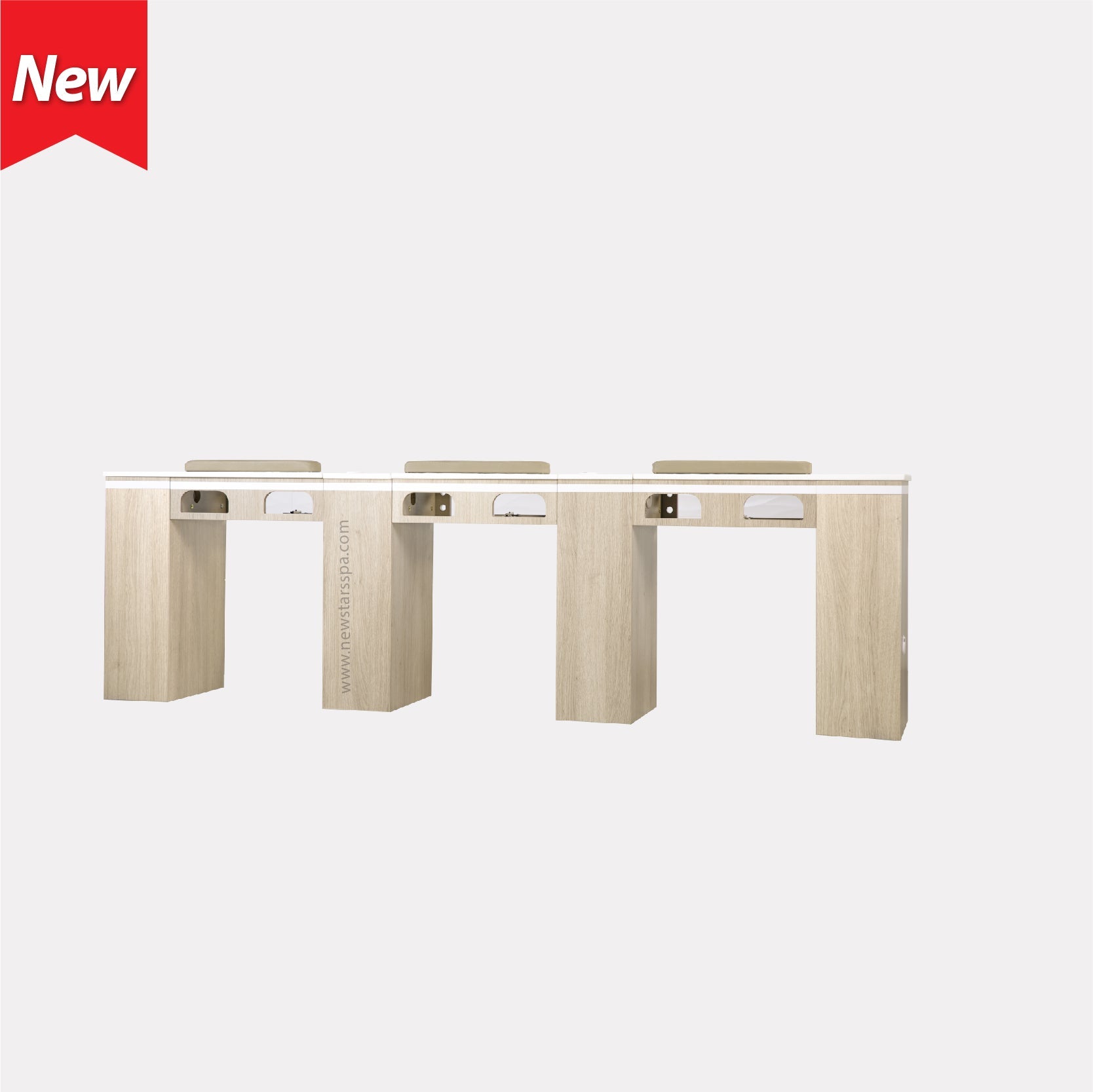 EX Triple Nail Table 104 3/8" - New Star Salon Furniture