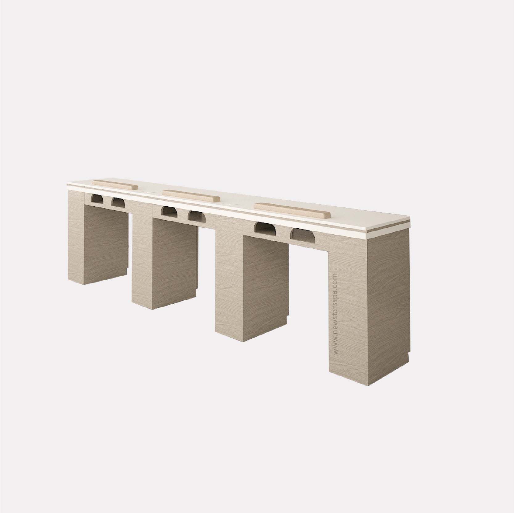 EX Triple Nail Table 104 3/8" - New Star Salon Furniture