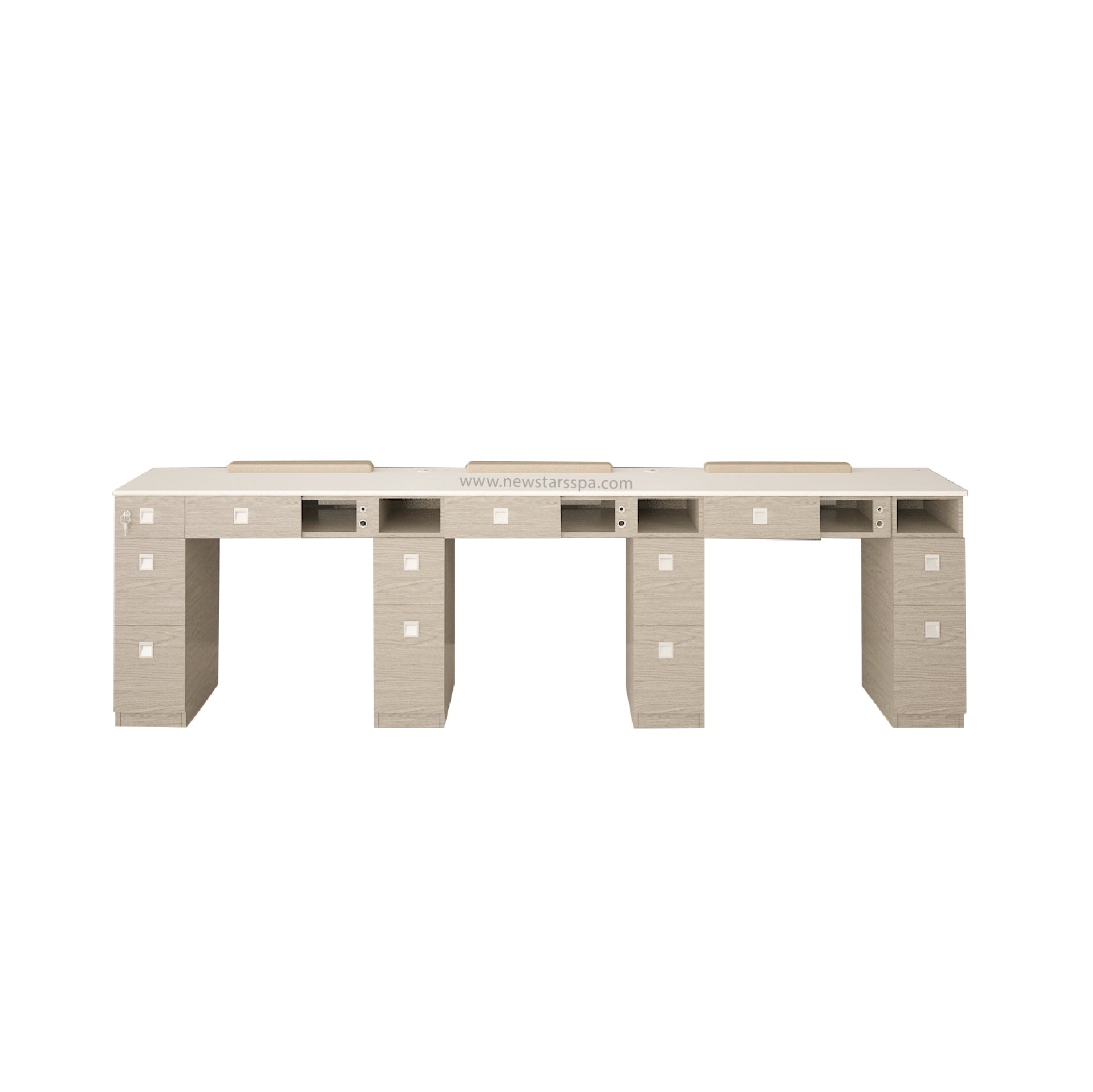 EX Triple Nail Table 104 3/8" - New Star Salon Furniture