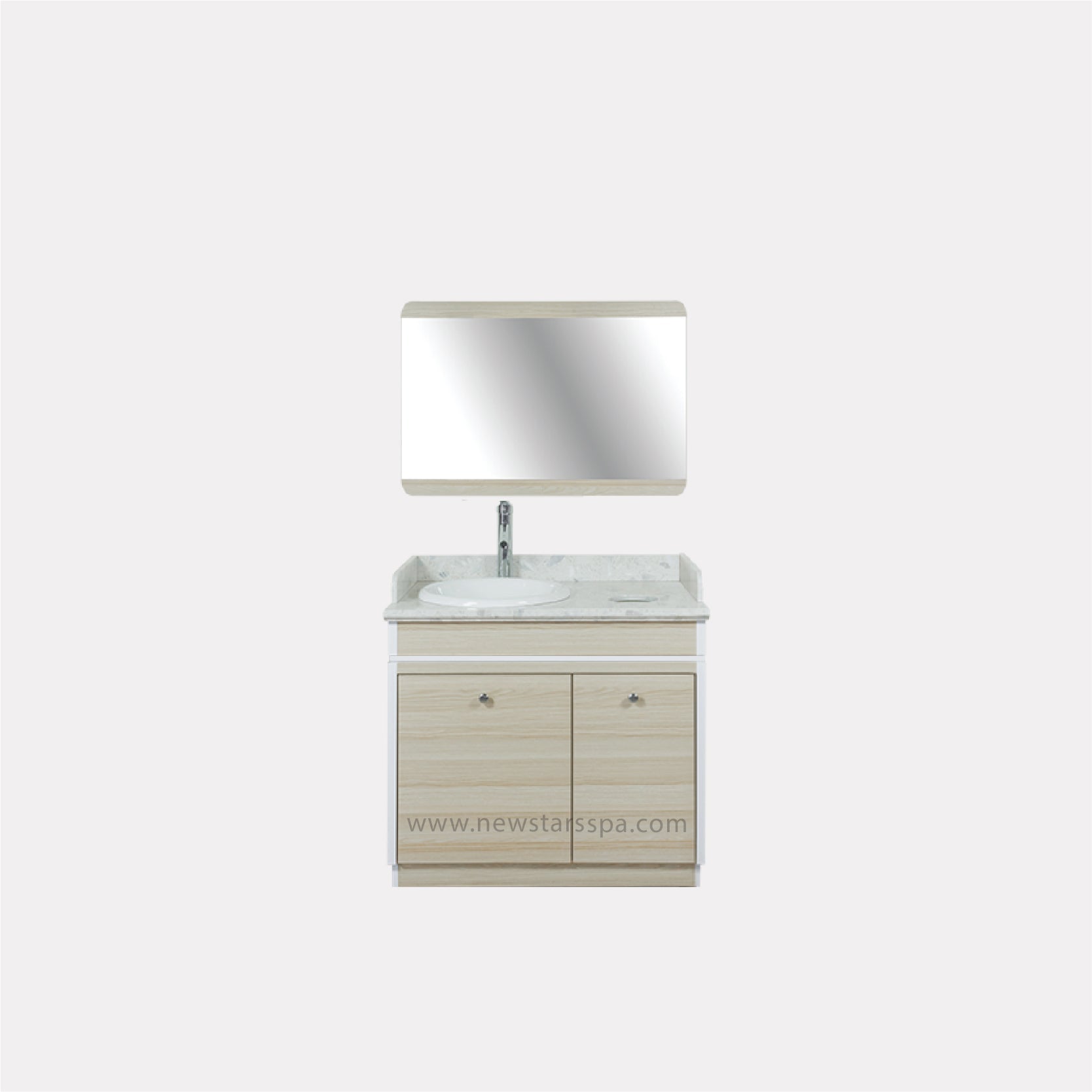 I Single Sink w/Faucet 35" (No Mirror) (517 - V2) - New Star Salon Furniture