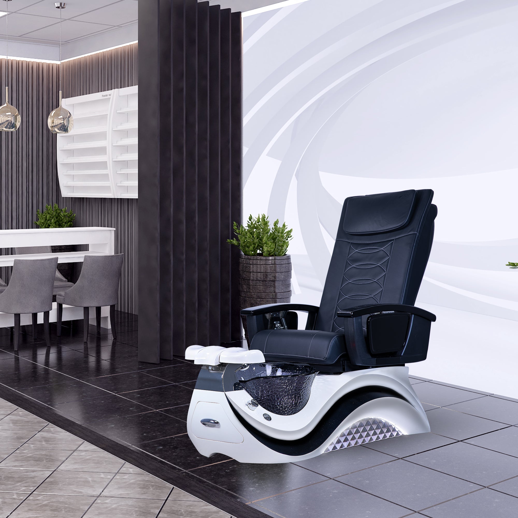 Max Spa - White/Black Tub - New Star Salon Furniture
