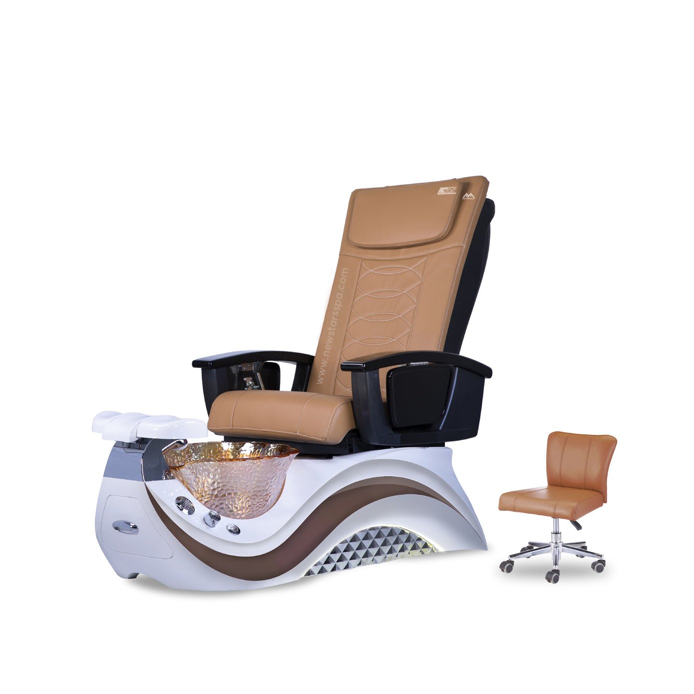 Max Spa - White/Brown Tub - New Star Salon Furniture