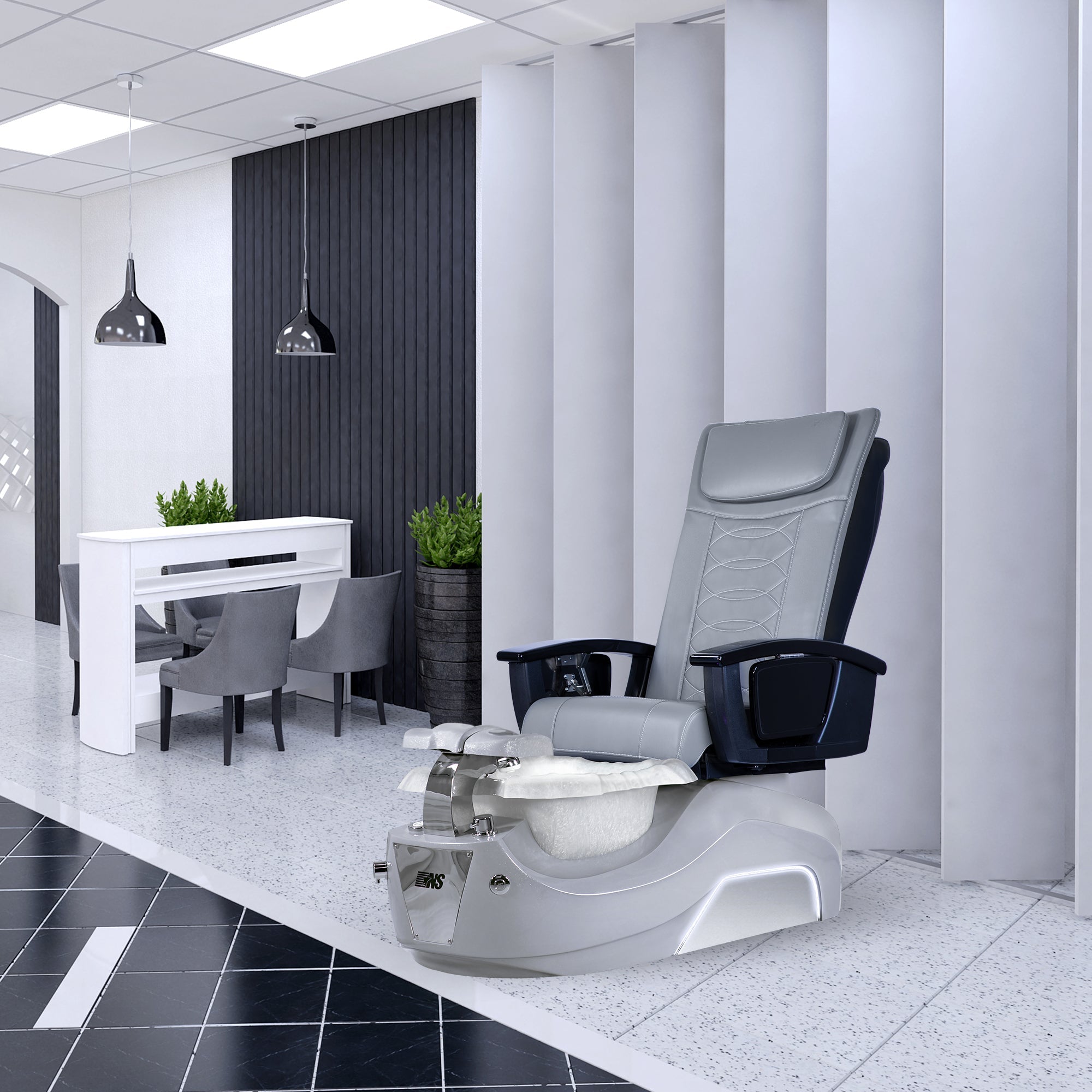NS5 - Silver Tub - New Star Salon Furniture