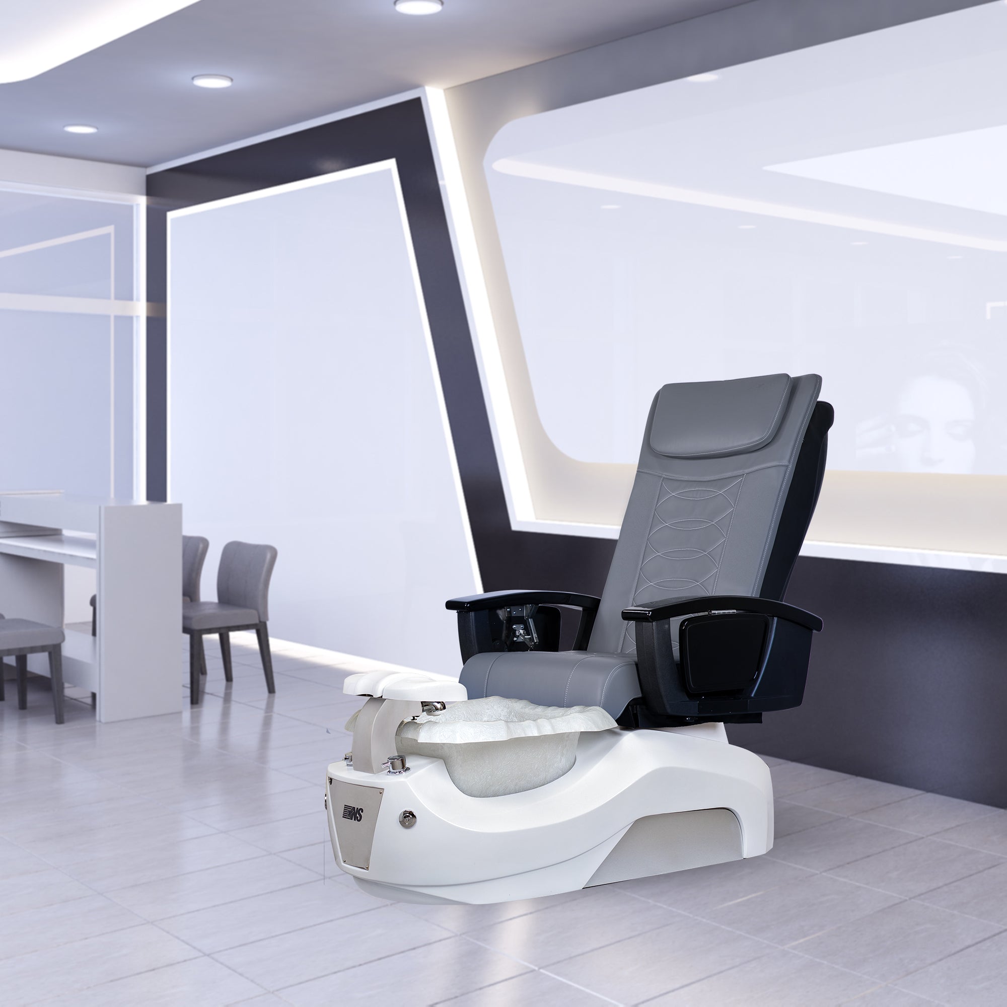 NS5 - White Tub - New Star Salon Furniture