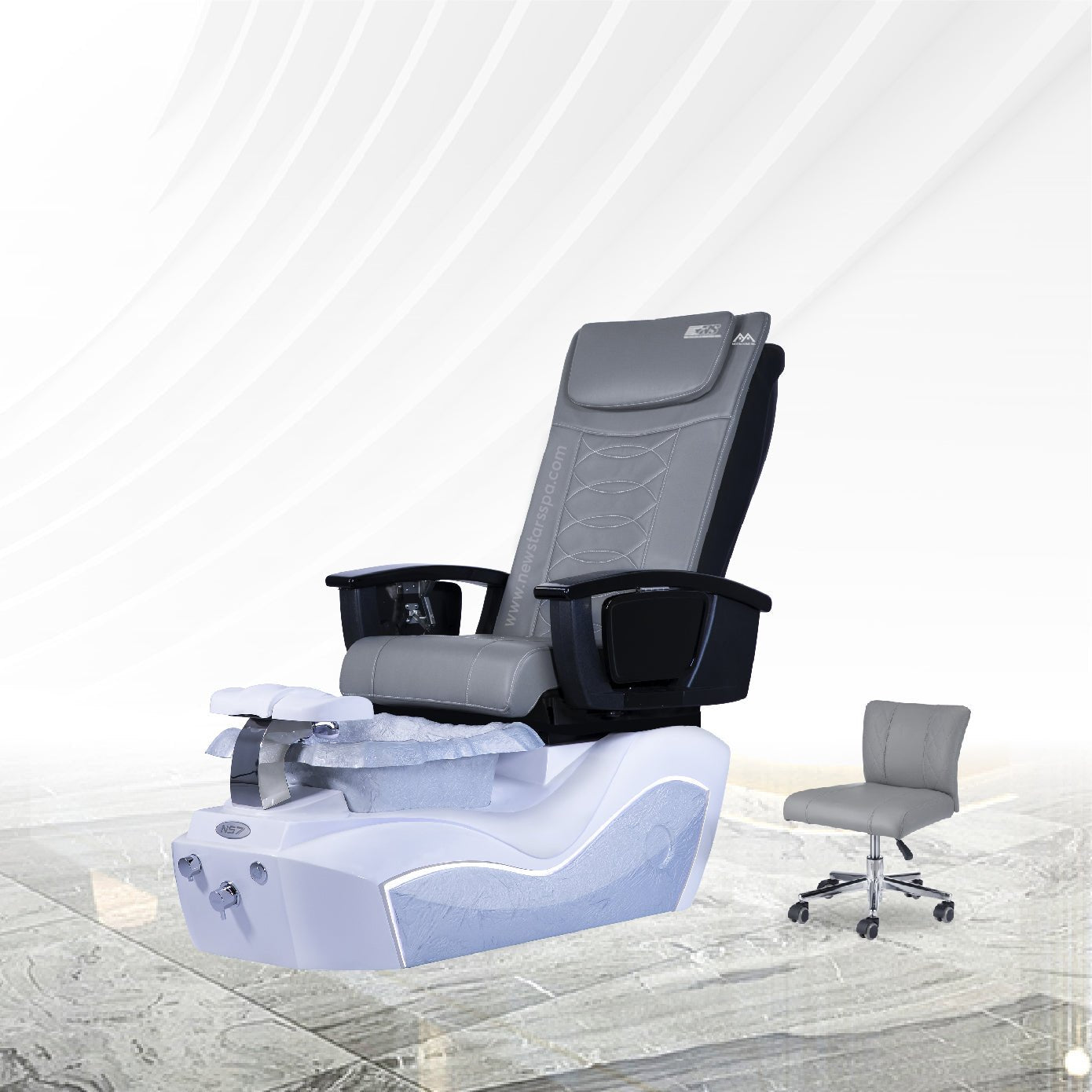 NS7 - White Tub - New Star Salon Furniture